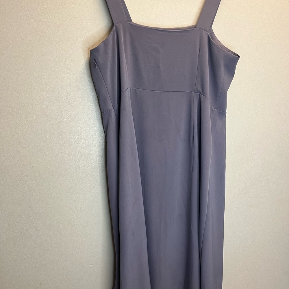 LOFT Slate-Blue Maxi Slip Skirt